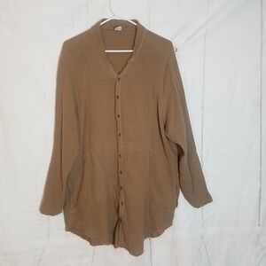 Flawless Brown Gaze Button-Up Cardigan Size Medium
